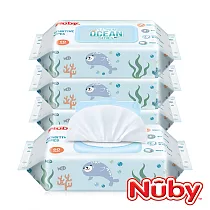 Nuby 海洋系列極厚柔濕巾 (60抽4包)