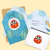 JzFun 燙金刺繡貼謝卡 /福神