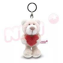 NICI 抱抱愛心熊鑰匙圈─米白