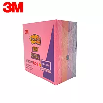 3M 利貼狠黏便條紙磚4色 76.2x76.2mm 紅鶴鳥