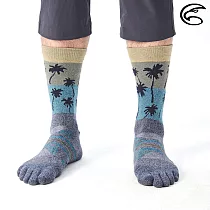 ADISI 快乾中筒五趾襪 AS21073 / 城市綠洲 (襪子 毛襪 趾襪 中筒襪 ) L─XL 藍