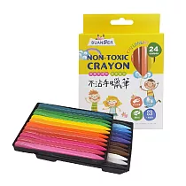 SUANDER 雙德文具 無毒不沾手蠟筆 24色組