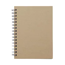 【MUJI 無印良品】雙環筆記本(空白)/80張.A6.米色