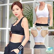 【BODYAIR嚴選】美胸挺背健身內衣(健身.瑜珈.慢跑.運動內衣.運動BRA) XL 黑