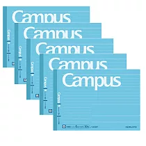 KOKUYO Campus橫向筆記本B6點線(5入)─ 藍B罫行高6mm