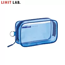 LIHIT LAB A─8101 多用途透明筆袋(soeru) 深藍色
