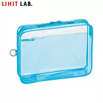LIHIT LAB F─8200 A5 多用途透明百寶袋(soeru) 淺藍色