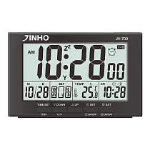 【JINHO京禾】多功能數位電子時鐘(萬年曆)/JH─700 黑色