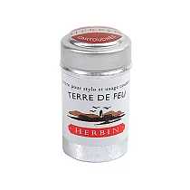 【Herbin|珍珠彩墨】Terredufeu卡式墨水管_罐裝_6入_ 火地島