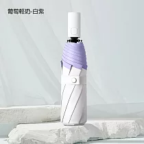 【KISSDIAMOND】溫柔拾光晴雨兩用全自動傘(KDU─345) 葡萄輕奶─白紫