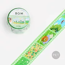 【日本BGM】PET透明裝飾膠帶 底片Special系列 ‧ 綠
