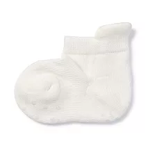 【MUJI 無印良品】幼兒棉混足底圈絨厚織淺口直角襪BABY 11─15cm 柔白