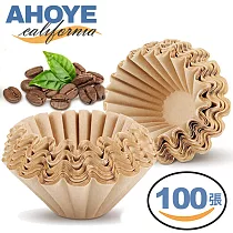 【Ahoye】155/45無漂白蛋糕杯咖啡濾紙 (100枚) 咖啡過濾紙