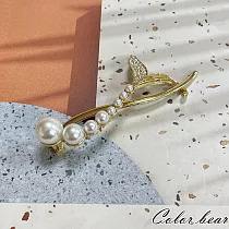 【卡樂熊】氣質魚尾花朵扭夾造型髮夾(三款)─ 水鑽款