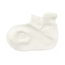 【MUJI 無印良品】幼兒棉混淺口直角襪11─15cm 柔白
