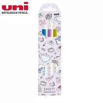 UNI 限量插畫系列 EMOTT 耐水性色筆 3色組 0.4 薰衣草紫