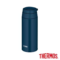【THERMOS膳魔師】不鏽鋼可提式上蓋真空保溫杯GOGO杯500ml (JOO─500─IBL) 冒險家藍