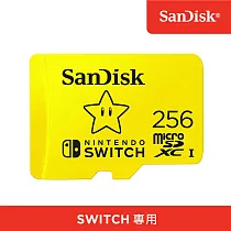 SanDisk Nintendo Switch 專用 microSDXC UHS─I(U3)256GB記憶卡(公司貨) 黃色
