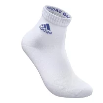 「品質卓越 台灣製造」adidas P1高機能短筒運動襪_6入組 M 白底色/天藍logo