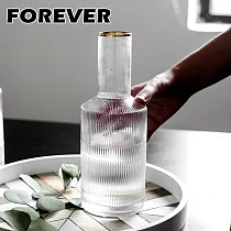 【日本FOREVER】耐熱玻璃簡約水壺750ml─直條紋款