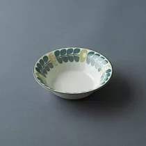 【日本Sango】職人窯燒 昭和復古 陶瓷淺盤16cm ‧ 枝葉