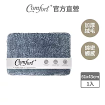 【Comfort+舒適家】亮澤雪尼爾記憶綿長毛地墊─藍色 藍色