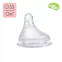 nac nac 妍心35%乳感防脹氣寬口奶嘴1入─ SS圓孔/0m+