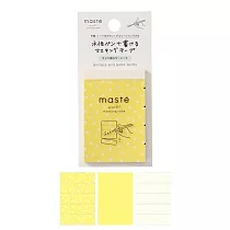 【日本Mark’s】水性筆可寫紙膠帶Sheets裁切貼紙型 ‧ 點點/黃