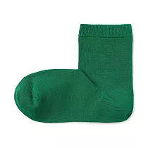 【MUJI 無印良品】女棉混足口柔軟舒適直角短襪23─25cm 嫩綠