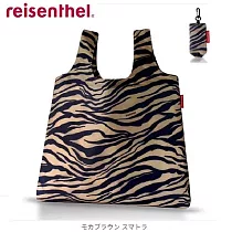 【reisenthel】─德國進口正版輕量摺疊收納購物袋 新色 虎紋 深摩卡棕
