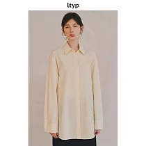 ltyp旅途原品 60支 100%長絨棉春光皺感襯衫 文藝大廓形襯衣女春 M L M 杏仁米