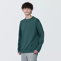 【MUJI 無印良品】男抗UV速乾聚酯纖維圓領衫 M 深綠