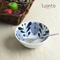 【日本Yamani】美濃燒|Luonto北歐花羽 陶瓷 小缽碗11cm