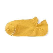 【MUJI 無印良品】男棉混腳跟防磨淺口直角襪25─27cm 黃色