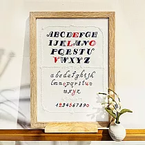 【Hobby Easy】我的刺繡練習布：文字繡(附超值全材料包套組，含完整教學影片+原寸繡圖)