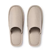 【MUJI 無印良品】左右皆可使用拖鞋/XL/米色