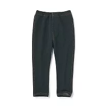 【MUJI 無印良品】幼兒棉混高腰丹寧感緊身褲 90 黑色