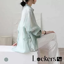 【Lockers 木櫃】天絲防曬冰絲開衫 L113051306 L 綠色