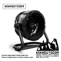 ADAMOUTDOOR 旗艦店|無線充電式DC強力循環扇 曜石黑