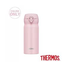 【THERMOS膳魔師】不鏽鋼超輕量彈蓋真空保溫瓶350ml (JNL─356─MVP)粉色