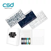 【CSD】中衛醫療口罩─成人平面─藍調格紋1盒(+中衛造型便利貼組合1個)