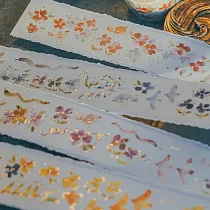 【Meow Illustration】彩虹好朋友vol.1 玫瑰金和紙膠帶 ─ 特油含離型紙