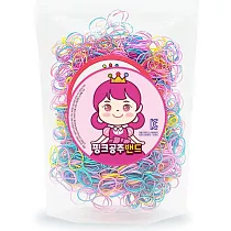 韓國Pinky 高彈性別哭髮繩(30g，拉鍊袋) 混合柔和色S幼兒款