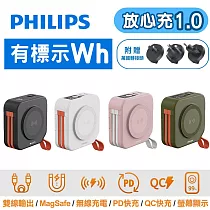 PHILIPS 飛利浦 放心充 FunCube 十合一自帶線行動電源 DLP4347C 野性綠