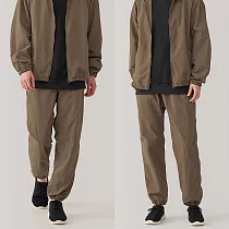 【MUJI 無印良品】男撥水加工尼龍防風褲 XL 卡其