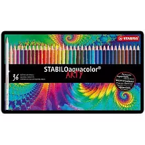 【STABILO】水彩樂色鉛筆鐵盒 36色