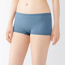 【MUJI 無印良品】女柔滑平口內褲 S 煙燻藍