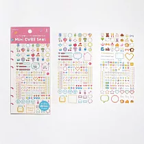 【日本BGM】Mini Cube 六孔裝飾貼紙2張入 ‧ 像素風
