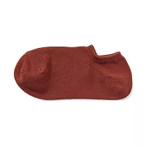 【MUJI 無印良品】女棉混淺口直角襪23─25cm 磚紅