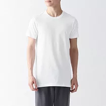 【MUJI 無印良品】男無側縫圓領短袖T恤/2入 XL 白色